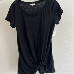 BP Black Front Knot Tee SZ XXS